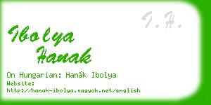 ibolya hanak business card